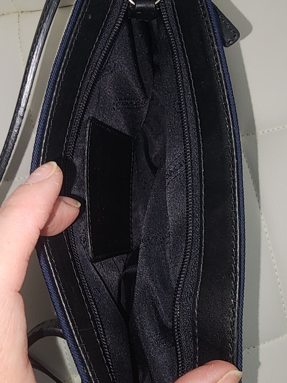 Coach Navy and Black Wristlet Pouch - Picture 5 of 12